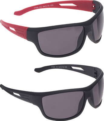 

Vast COMBO OF 2 BIKING & SPORTS Cycling Goggles(Black, Red)
