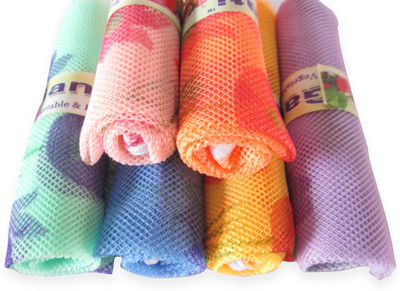 Ganapati Refrigerator Vegetable and Fruit Storage Mesh Bag Reusable Washable Multipurpose Zip Net Fridge Bag Pack of 6 Grocery Bags(Multicolor)