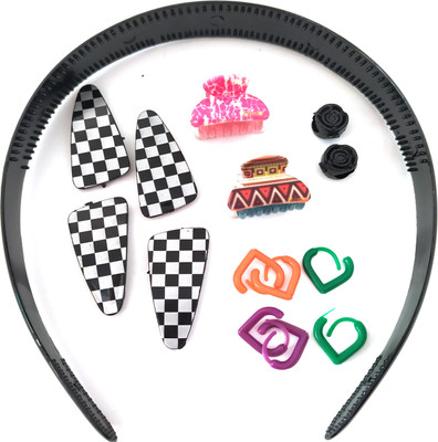 

FASHIONABLE REGULAR WEAR Hair Band, Hair Claw, Tic Tac Clip, Hair Accessory Set(Multicolor)