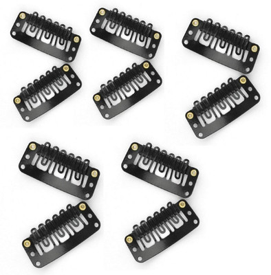 

Jampak™ 10 hair Clip Great quality with branded product of Hair Attachment Clips / hair patch / Hair System / Hair Wigs Clips For Men & Women Hair Clip (Black) Hair Clip(Black)