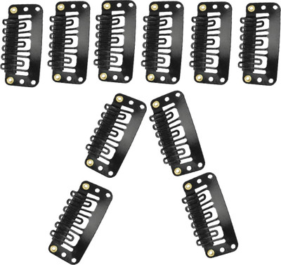 

Jampak™ 10 pcs clip Great quality with branded product of Hair Attachment Clips / hair patch / Hair System / Hair Wigs Clips For Men & Women Hair Clip (Black) Hair Clip(Black)