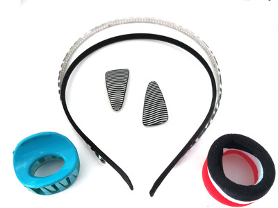

POCKETFRIENDIES SET OF 7 Hair Accessory Set(Multicolor)
