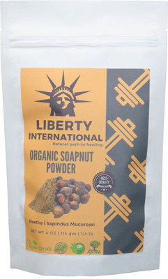 

LIBERTY INTERNATIONAL Organic Herbal Reetha/Aritha /Soap Nut Powder For Hair Care, Anti-Hair Fall & Anti-Dandruff Powder Shampoo C39(114 g)
