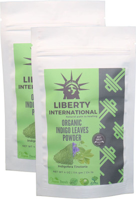 

LIBERTY INTERNATIONAL Organic Herbal Indigo Powder Hair Color & Beard Dye (2 X 114 Gm ) C36(228 g)