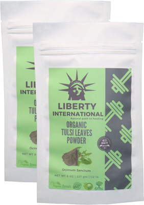 

LIBERTY INTERNATIONAL Tulsi/Basil Pure Leaves Powder For Healing & For Oily, Acne -Pimple Prone And Distressed Skin (2 X 227 Gm) C32(454 g)