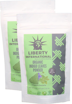 

LIBERTY INTERNATIONAL Organic Herbal Indigo Powder Hair Color & Beard Dye (2 X 227 Gm) C36(454 g)