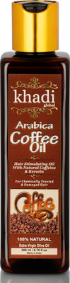 

Khadi Global Arabica Coffee Hair Stimulating Oil Infused With Powerful Broccoli Seed Oil | Caffeine & Keratin Oil With Extra Virgin Olive Oil Hair Oil(200 ml)