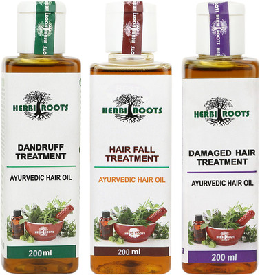 

HerbiRoots Dandruff , Hair Fall and Hair Damage Treatment Hair Oil(600 ml)