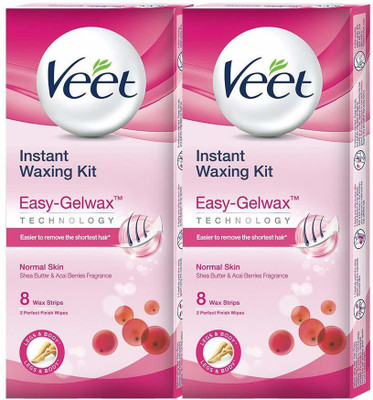 

Veet .Veet Full Body Waxing Kit with Easy-Gelwax Technology for Normal Skin - 8Ã2 Strips Spray(16 Strips, Set of 2)