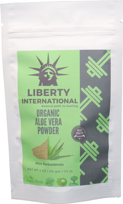 

LIBERTY INTERNATIONAL Organic Herbal Aloe Vera Powder For Smooth Hairs & Soft Skin . Skin & Hair Care C33(114 g)