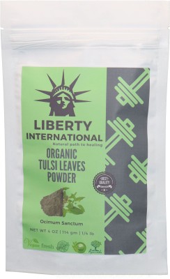 

LIBERTY INTERNATIONAL Organic Herbal Tulsi Leaf / Holy Basil Leaves Powder For Healing & For Oily, Acne -Pimple Prone And Distressed Skin C70 Hair Powder(114 g)