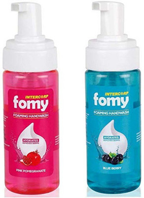 

Intercorp Fomy Antibacterial Soft Refreshing Foam Hand Wash, 160ml Each (Pink Pomegranate & Blueberry) - Pack of 2(320 ml, Pump Dispenser, Pack of 2)