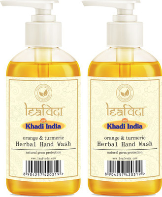 

LEAFVEDA Khadi Orange & Turmeric Hand Wash Pack of 2(400 ml, Bottle, Pack of 2)