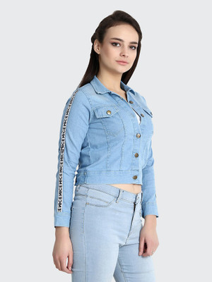 BuyNewTrend Full Sleeve Ombre Women Denim Jacket