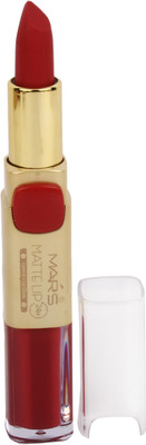 

Mars 2-in-1 Matte Lipstick + Lip Gloss(Red Matte)