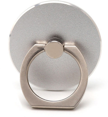 befunky Cell Phone Finger Stand, 360Â°Rotation Finger Grip (Universal) (1 Unit, Round Silver) Mobile Holder