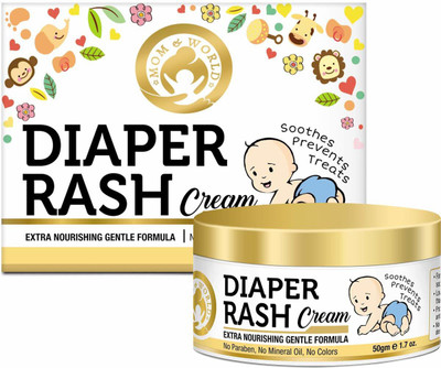 

Mom & World Diaper Rash Cream with Shea Butter, Argan Oil, Aloevera(50 g)