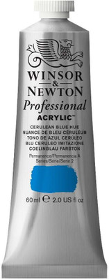 Winsor & Newton Professional Acrylic Colour - Tube of 60 ML - Cerulean Blue Hue (139)(Set of 1, Cerulean Blue Hue)
