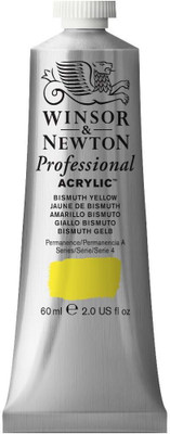 Winsor & Newton Professional Acrylic Colour - Tube of 60 ML - Bismuth Yellow (025)(Set of 1, Bismuth Yellow)