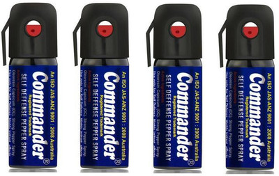

Commander Self Defense Pepper Spray for Women Safety/Protection, Pack of 4 Pepper Stream Spray