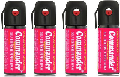 

Commander Self Defense Pepper Spray for Women Safety/Protection, Pack of 4 Pepper Stream Spray