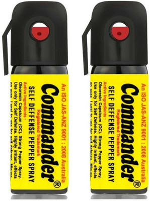 

Commander Self Defense Pepper Spray for Women Safety/Protection, Pack of 2 Pepper Stream Spray