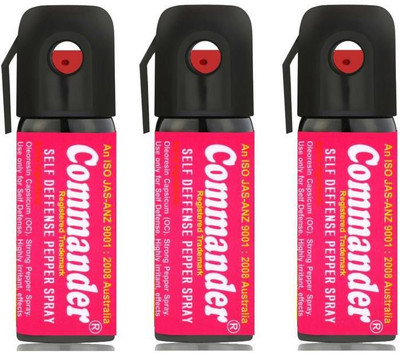 

Commander Self Defense Pepper Spray for Women Safety/Protection, Pack of 3 Pepper Stream Spray