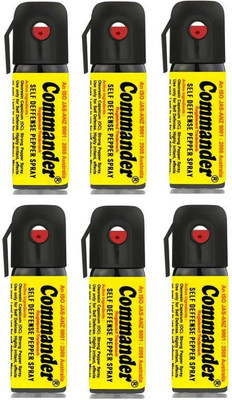 

Commander Self Defense Pepper Spray for Women Safety/Protection, Pack of 6 Pepper Stream Spray