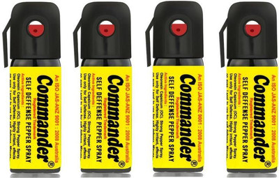 

Commander Self Defense Pepper Spray for Women Safety/Protection, Pack of 4 Pepper Stream Spray