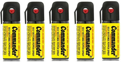 

Commander Self Defense Pepper Spray for Women Safety/Protection, Pack of 5 Pepper Stream Spray