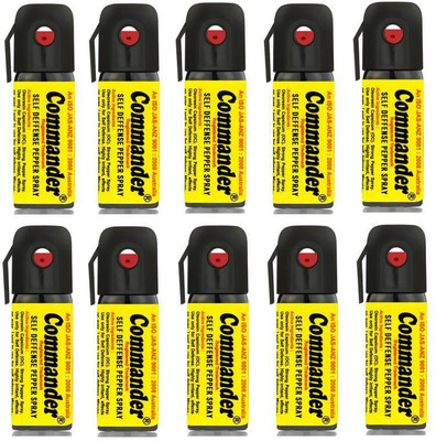 

Commander Self Defense Pepper Spray for Women Safety/Protection, Pack of 10 Pepper Stream Spray