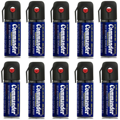 

Commander Self Defense Pepper Spray for Women Safety/Protection, Pack of 10 Pepper Stream Spray