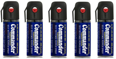 

Commander Self Defense Pepper Spray for Women Safety/Protection, Pack of 5 Pepper Stream Spray