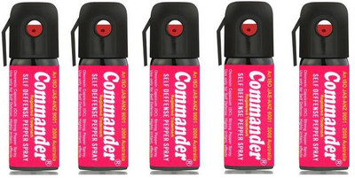 

Commander Self Defense Pepper Spray for Women Safety/Protection, Pack of 5 Pepper Stream Spray