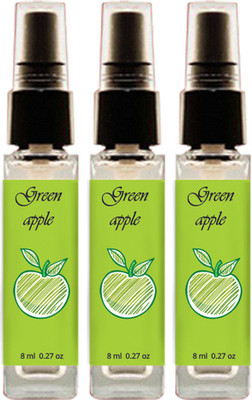 

Geeleemitti Natural Green Apple Fragrance Pocket Perfume Combo Pack of 3, Water Based with 0% Alcohol Perfume - 24 ml(For Men & Women)