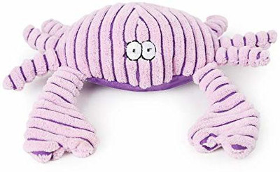 

SRI Pet Dog Plush Sound Toy Cute Crab Shape Teeth Cleaner Chew Puppy Toy in Magenta Polyester Fetch Toy For Dog