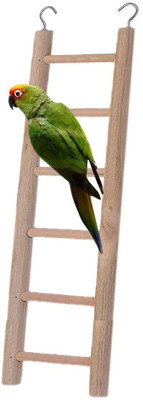 

Pets Empire Wooden Ladder Fun Cage Toy for Parrot, Budgie, Rodent, Hamster, Mouse with S6 Rugs, 28 cm Wooden Training Aid For Bird