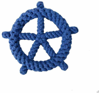 

SRI Rope Ship's Wheel Dog Toy in Navy Cotton Chew Toy For Dog