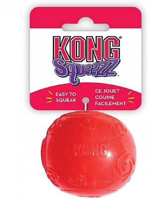 

KONG Squeezz Ball Dog Toy, Large Rubber Squeaky Toy For Dog
