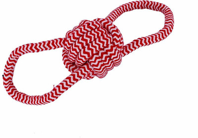 

SRI Puppy Cats Chew Toy with A Tug- Knotted Cotton Chew Rope Toy Balls for Biting Training Playing Chewing by SRI (Red) Small Cotton Tug Toy For Dog