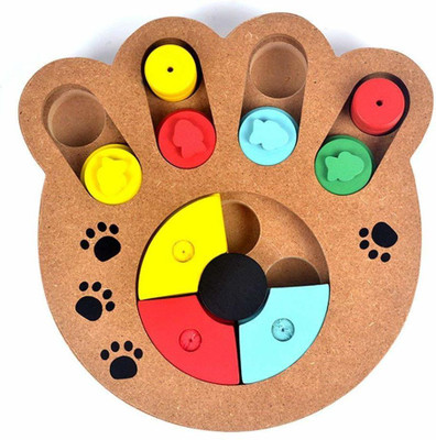 

SRI Multifunctional Natural Food Treated Wooden Educational Paw Puzzle Interactive Toy for Puppies Dogs Cats Pets Supplies Wooden Training Aid For Dog