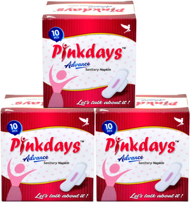 

Pinkdays Advance Super Absorbent Soft and Comfortable(30 Pads) Sanitary Pad(Pack of 3)