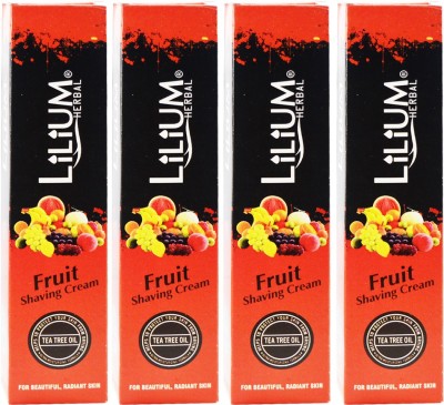 LILIUM Herbal Fruit Shaving Cream Pack of 4(120 ml)