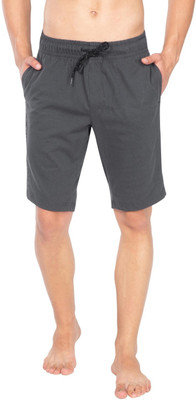 JOCKEY Solid Men Grey Basic Shorts