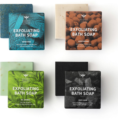 

Bombay Shaving Company Exfoliating Bath Soaps 4x1 Set(400 g, Pack of 4)