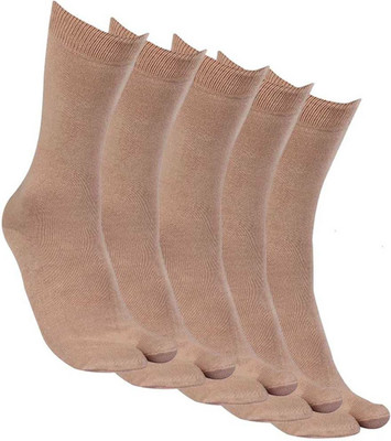 Hind Home Women Self Design Mid-Calf/Crew(Pack of 5)