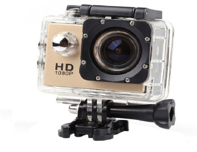 

LANIX 1080p 30M Under Water Waterproof 2 inch LCD Display 12 Wide Angle Lens Sports and Action Camera(Gold, 12 MP)