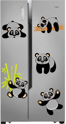 StickerYard 91 cm 'Funny Cute Pandas' Self Adhesive Sticker(Pack of 1)