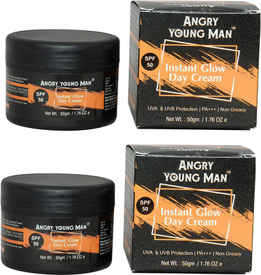 

Angry Young Man Instant Glow Day Cream (50 Gram X 2 ) - SPF 50 PA+++(100 g)