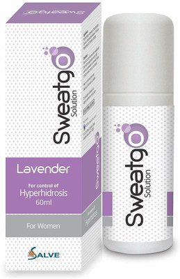 

SALVE Sweatgo Anti perspirant Hyperhidrosis Sweat Free Healthy Skin For women in Exclusive Fragrance - Lavender,60 ml Sweat Pads